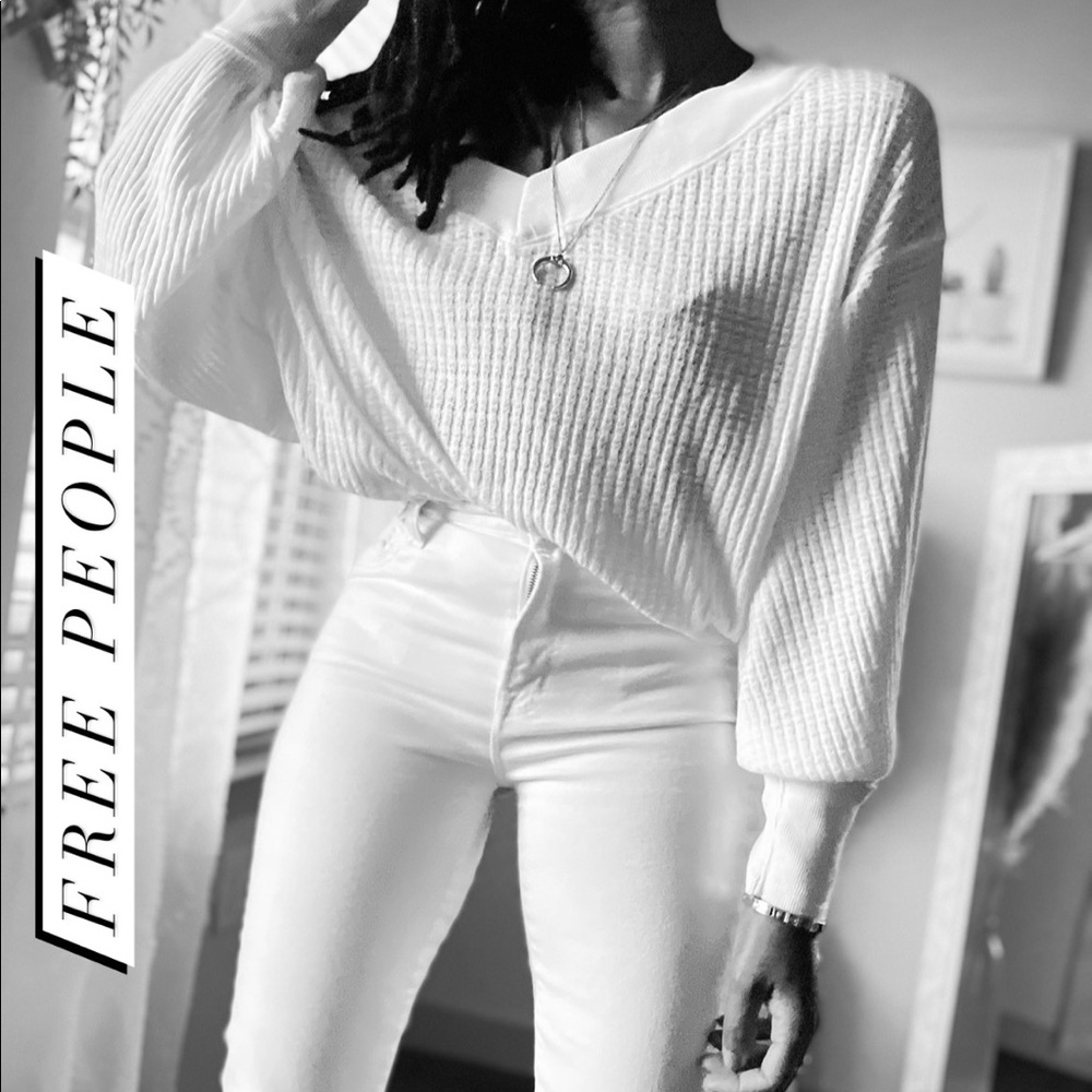 Free People Ivory Tunic Style Sweater XS